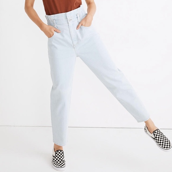 Madewell Paperbag Classic Straight Jean-Broomfield - Picture 3 of 9